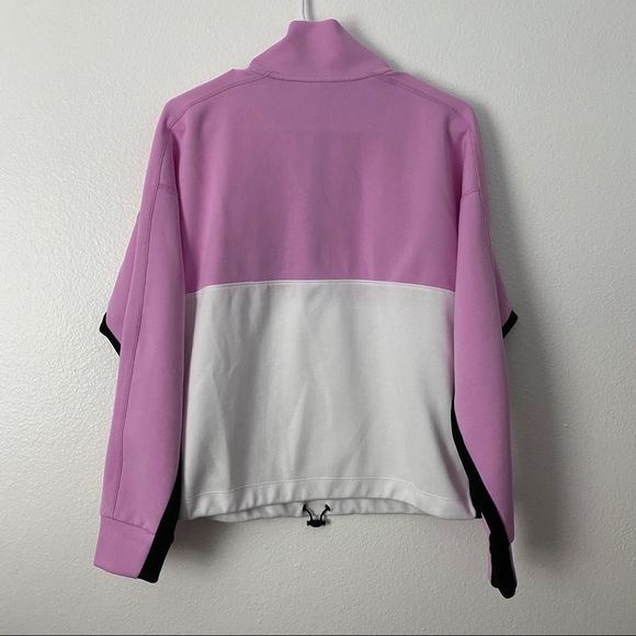 DKNY Pink White & Black Colorblock Tech Pullover Sweatshirt Anorak - Picture 12 of 12